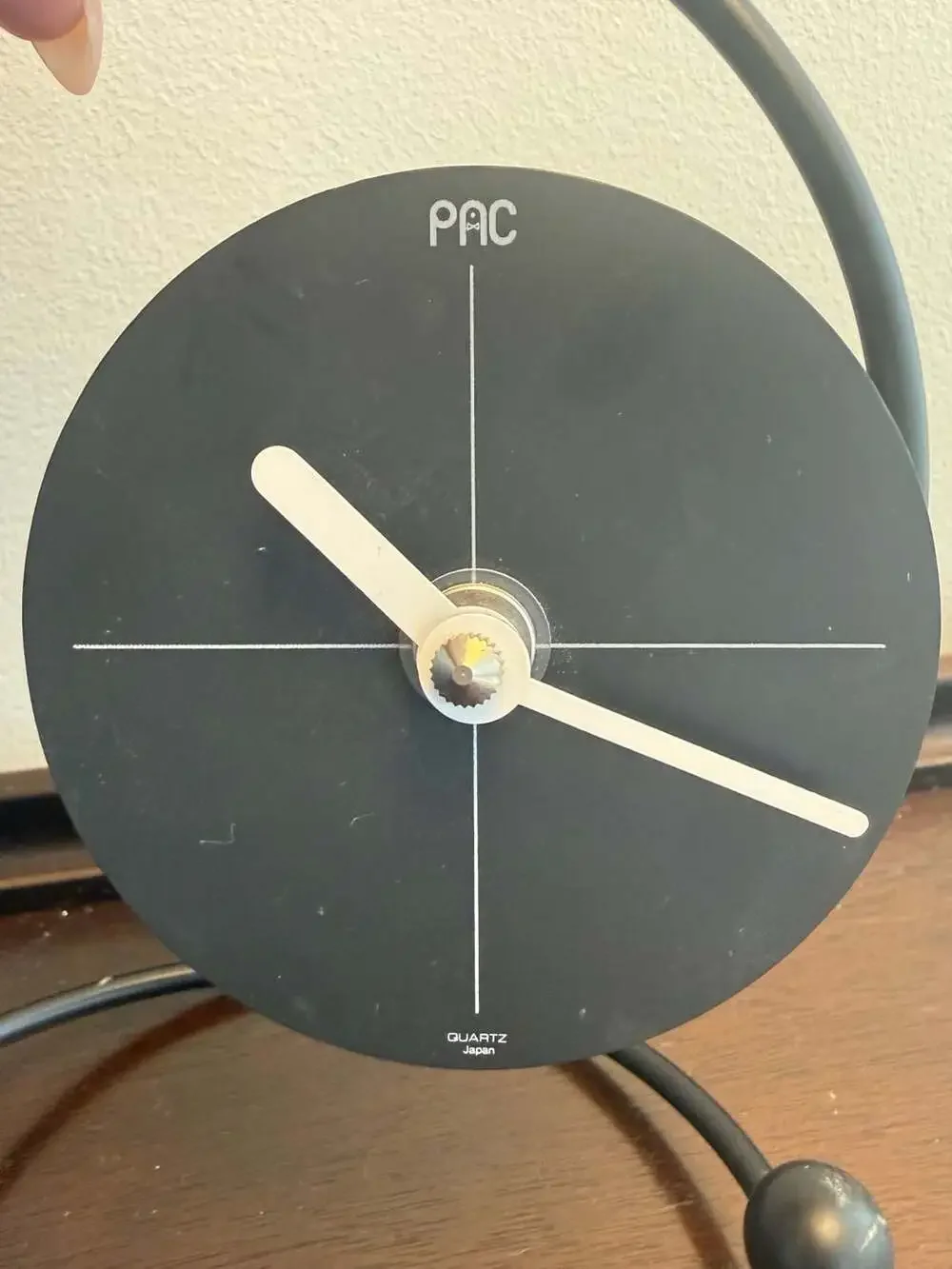 Nicolai Canetti Style PAC Postmodern Tabletop Clock with Arch Frame